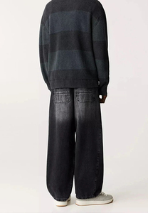 Pantalones Vaqueros Anchos de Mezclilla para Hombre, Estilo Casual Otoñal, Estilo Coreano Retro, Técnica Lavada, Cintura Media - Product Image 3