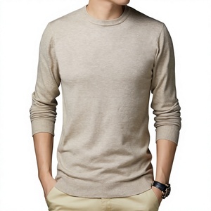 Men's Solid Color Knitted <b>Pullover</b> <b>Sweater</b> Full Sleeve Autumn Wear Maroon Long Sleeve Top 2026 - Product Image 2