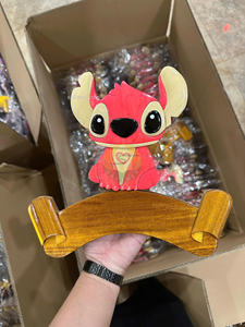 Regalo de artesanía en madera para Navidad, placas de madera para puerta, decoración colgante, dibujos animados para niños, placa con nombre en color, de fábrica en Vietnam - Product Image 5