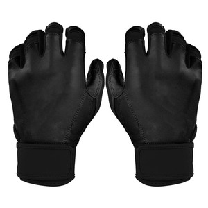 Gants de frappe en cuir noir avec fermeture auto-agrippante pour l'entraînement, unisexe adulte - Product Image 1