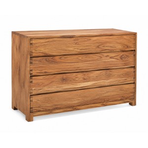 Cómoda de Madera de Acacia con 4 Cajones al por Mayor |   Muebles de Dormitorio Hechos a Mano en India - Product Image 1