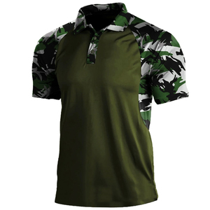 เสื้อโปโลลายพรางผู้ชายแขนสั้นฤดูร้อนเสื้อโปโลน้ำหนักเบาผู้ชายคอปกพับได้ - Product Image 3