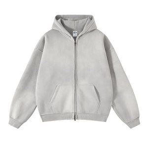 Sweat à capuche délavé à l'acide, style vintage, coupe oversize, en molleton de coton épais - Product Image 1