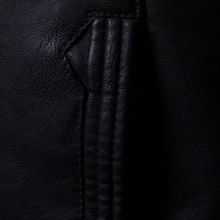 Jaket Kulit Kasual Pria Pakistan Berkualitas Tinggi, Kerah Tegak, Bahan Kanvas Bernapas, Logo Depan, Layanan OEM, Musim Dingin