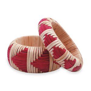 กำไลข้อมือหวายไม้ เครื่องประดับสไตล์ธรรมชาติ ขายส่ง กำไลไม้หวาย - Product Image 1