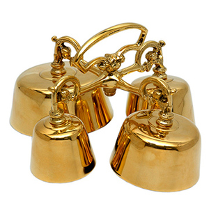 Campana de Latón para Altar (Juego de Cuatro) |   Juego de Campanas de Mano para Iglesia Sanctus – DOUBLE VEE EXPORTS - Product Image 1