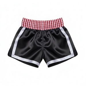 Traditional Style Satin Embroidered Fight <b>Short</b> For Muay Thai With Customizable Front Blank <b>Patch</b> For Authentic Muay Thai <b>Shorts</b> - Product Image 4