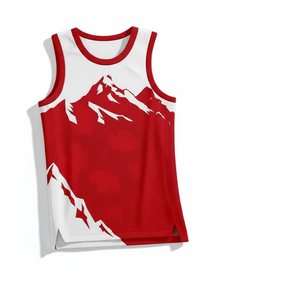 Camisetas de Baloncesto Personalizadas para Hombre, sin Mangas, Transpirables, de Secado Rápido, con Estampado por Transferencia de Calor, de Malla de Spandex/Poliéster, para Verano - Product Image 1