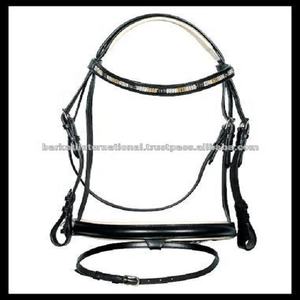 Brida de caballo ecuestre duradera en piezas hechas de cuero - Product Image 3