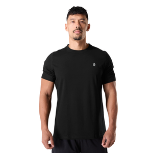 Camiseta Deportiva de Manga Corta para Hombre, Corte Ajustado, para Gimnasio, Entrenamiento, Suave, Elástica, de Alto Rendimiento, Suministro al por Mayor OEM - Product Image 1
