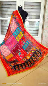 Nouveau Fantaisie À La Main Broderie Miroir Travail Pakistanais Soie Dupattas Bohème Broderie À La Main Coloré Dupattas Pour Les Femmes Vêtements - Product Image 3