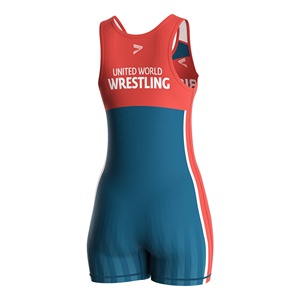 Combinaison de lutte bleue une pièce ajustée en spandex et polyester pour homme, imprimée par sublimation, pour arts martiaux - Product Image 5