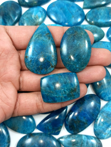 Vente en gros de pierres précieuses naturelles en cristal, apatite cabochon pour la fabrication de bijoux en argent DIY - Product Image 4