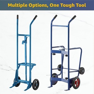 Chariot à tambour robuste pour usage commercial, capacité de 1000 lb - Transporteur de fûts en acier avec roues en fer de 10 pouces - Product Image 5