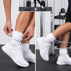Adjustable Ankle Straps With Velcro Closure Weightlifting Support Ankle Straps Cable Machine <b>Leg</b> Support <b>Exercise</b> Ankle Strap - Product Image 1