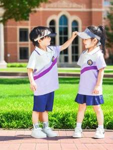 Uniformes d'été personnalisés pour les élèves du primaire, uniformes pour les enseignants de maternelle, uniformes de classe de première année, en coton - Product Image 3