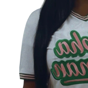   เสื้อกีฬาผู้หญิงสีขาวเขียว ผ้า Dri-Fit ระบายอากาศ แห้งเร็ว แขนสั้น สำหรับฝึกซ้อม ทีม ออกกำลังกาย - Product Image 6