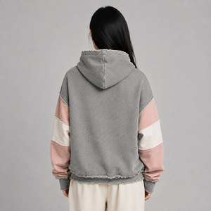 Latest OEM Wholesale <b>Women's</b> Distressed <b>Hoodie</b> Custom Logo <b>Soft</b> Cotton Fleece Warm Breathable Casual <b>Women</b> Distressed <b>Hoodie</b> - Product Image 6