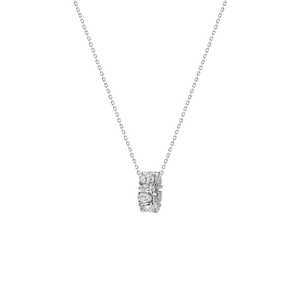 Collar con Colgante de Perlas Rondel en Oro Sólido de 14k/18k con Diamante Cultivado en Laboratorio con Corte Pera, 18 Pulgadas, Joyería de Lujo Minimalista para Uso Diario - Product Image 3
