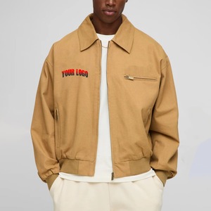 Custom <b>Thin</b> Reversible Eco-Friendly Men Varsity Jackets Turn-down Collar Embroidered Logo Zipper Plain College Coat - Product Image 4