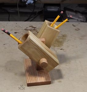 Handmade <b>Wooden</b> Pencil Cup for Office Decor <b>Solid</b> Oak Pen Holder for Executive <b>Desk</b> <b>Wooden</b> <b>Desk</b> Storage for Writing Accessories - Product Image 4