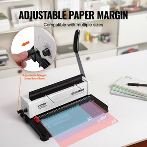 Margine laterale regolabile 100 pz 5/16 'bobina che lega le spine manuale Book Maker rilegatrice a spirale 34 fori punzonatrice per 120 - Product Image 3