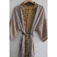 Robe Kimono Bohème en Soie Décontractée Grande Taille Respirante Col en V pour Femme, Longueur Cheville, Motif Floral, Luxe, Nuisette Artistique pour l'Automne