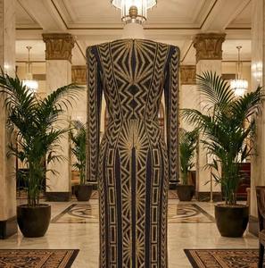 ผู้ผลิตชุดราตรีสั่งตัดระดับไฮเอนด์ ชุดเดรสทรงเมอร์เมดแขนยาวประดับเลื่อมทองหรูหราสำหรับผู้หญิงไซส์พลัส - Product Image 2