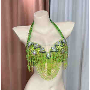 Venta caliente con precio razonable Sujetador acolchado Beads Traje Bellydance con alta calidad - Product Image 6
