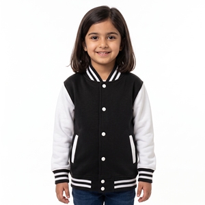 2025 Winter Waterproof Embroidered Woolen Low MOQ Unisex Kids Boys <b>Girls</b> <b>Varsity</b> Letterman College Baseball <b>Jacket</b> - Product Image 3
