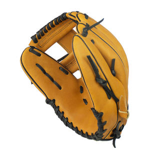 Wholesale Custom Genuine Leather Baseball Glove Professional Infield Outfield Pitcher Softball Mitt for Adult Youth Training Tan - Product Image 2