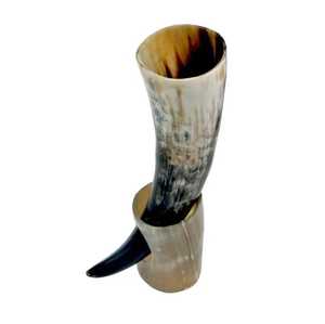 Taza de Cuerno de Búfalo Hecha a Mano, Forma Natural, Pulida, Duradera, Artística, Coleccionable, Moderna, Apta para Alimentos, Decoración del Hogar - Product Image 2