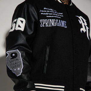 Chaqueta de Béisbol Varsity para Hombre, Chaqueta Casual Estilo Letterman, Chaqueta Bomber Ligera - Product Image 5