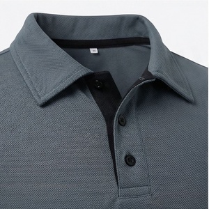 Polo de sport pour homme, décontracté, à manches courtes, coupe ajustée, respirant, basique, uni, vêtements de sport, personnalisable - Product Image 4