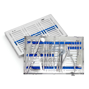 Nouveauté - Kit d'instruments de chirurgie parodontale manuels certifiés CE - Cassette - Chirurgie orale orthodontique - Acier - Product Image 1