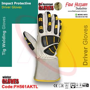Guantes de conductor personalizados de alta calidad Guantes de cuero protectores contra impactos para uso en exteriores Venta al por mayor de Pakistán - Product Image 3