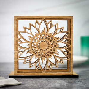 Spécialisé dans la fourniture de prix de gros pour les serviettes de tournesol Porte-serviettes décoratif pour tables en bois et cadres en bois - Product Image 2