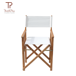 Chaise de Réalisateur d'Extérieur en Bois d'Acacia Massif, Design Contemporain, Impression Couleur Intégrale, Non Pliable - OEM pour Jardin, Salon, Cuisine - Product Image 3