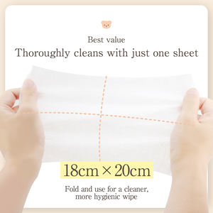 Lingettes humides pour bébé Extra-Large Dr.Heart avec rayonne et polyester 18x20cm 361g pour le soin de la peau Fabriqué au Japon - Product Image 3