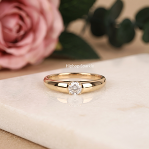 Elegant Marquise Cut Moissanite <b>Solitaire</b> Promise <b>Ring</b> 18K Gold Plated Sterling <b>Silver</b> Prong Setting Minimalist Wedding - Product Image 3