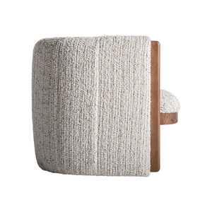 Fauteuil d'appoint scandinave de luxe en teck massif, fauteuil lounge de qualité supérieure avec dossier incurvé, confortable, pour la maison et l'hôtellerie - Product Image 4