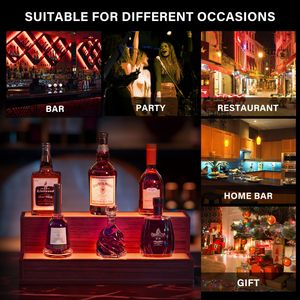 Espositore per Bottiglie di Liquori Illuminato a LED da 20 Pollici, Mobile Bar Illuminato Fai-da-Te con Telecomando per Uso Domestico o Commerciale - Product Image 3