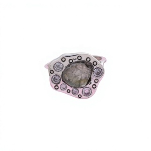 Bague Unisexe en Argent Sterling avec Aquamarine Naturelle Brute, Pierre de Naissance, Sertie en Bezel, Bijou Fait Main, Vente en Gros - Product Image 1