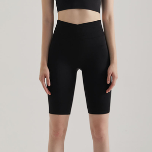 Nouveauté : Shorts de yoga taille haute, élastiques, respirants, coupe ajustée, sans coutures, avec logo personnalisé et impression sérigraphique - Product Image 1