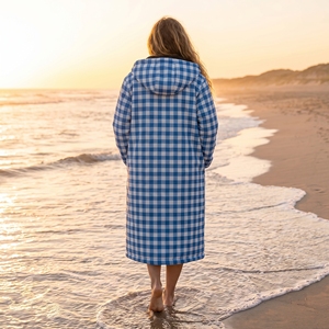 Manteau de bain à capuche en polaire Sherpa avec doublure chaude, imperméable, grande taille, avec doublure en tissu éponge, parka de bain - Product Image 4