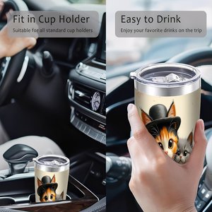 Stainless Steel Tumbler 20oz Double Wall Air Tight Sealed Leak Free Daily Use <b>Insulated</b> Travel Mug - Product Image 4