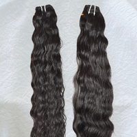 Extensions de cheveux humains vierges Remy d'Inde du Sud, tissage double à la machine, prêtes à la permanente, toutes couleurs, emballage personnalisé