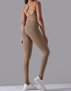 2024 Yoga Leggings Set with Push up Sports Bra & <b>Romper</b> Tight Stretch Elastic Waist Lightweight Spandex/Polyester for <b>Women</b> - Product Image 4