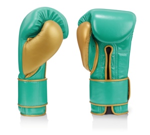 Gants de boxe classiques en cuir de peau de vache personnalisés de haute qualité 12oz 14oz tailles imperméables adultes crochet boucle gants de sparring poignées - Product Image 2