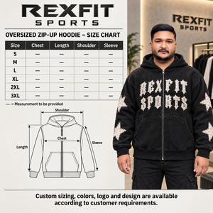 Sudadera con capucha personalizada para hombre, con cremallera, forro polar grueso, aplique de estrella con pedrería, estilo urbano oversize, informal, para invierno - Product Image 5